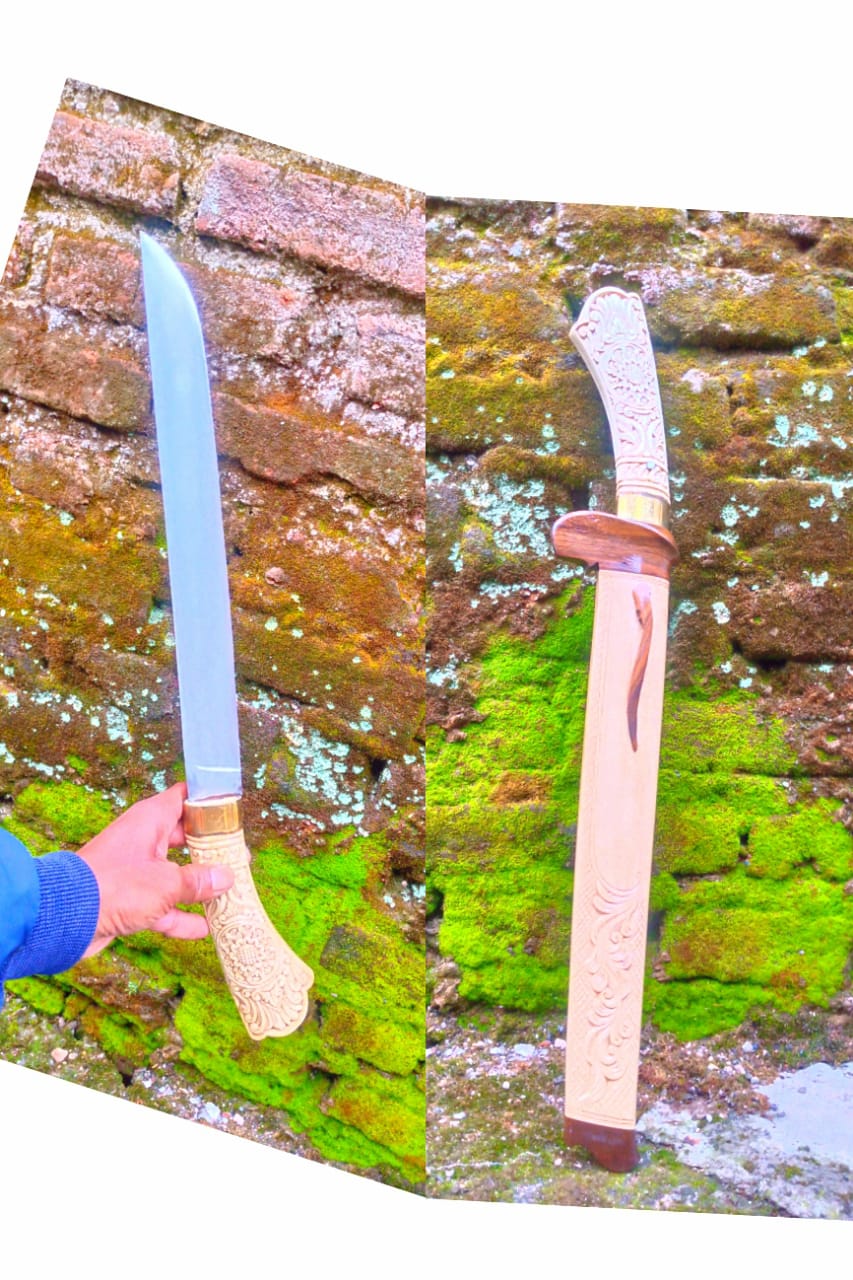 Golok en bois de Kopi + lame acier Bearing de 35 cm