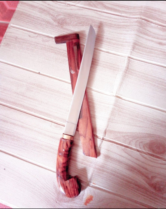Golok en bois de Sonokeling lame acier spring de 31 cm